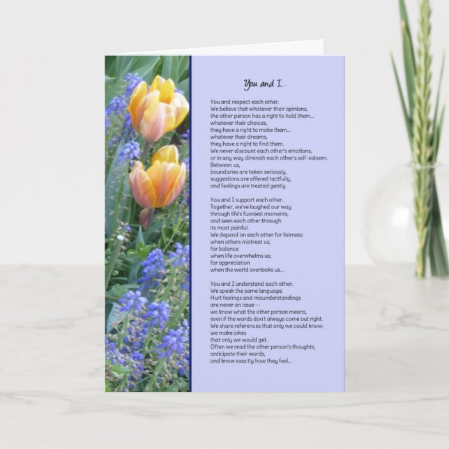 Tarjeta Tú y yo... amistad (Anverso)