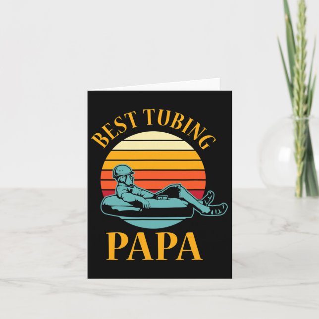 Tarjeta Tubo del río Papa Tubo de agua de nevada del lago  (Anverso)