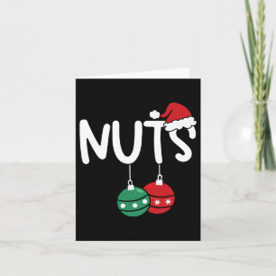 Tarjeta Tuercas de pecho coincidiendo con castañas Navidad