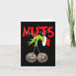 Tarjeta Tuercas de pecho coincidiendo con castañas Navidad
