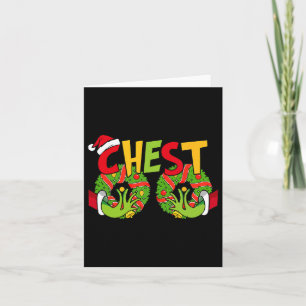 Tarjeta Tuercas de pecho coincidiendo con castañas Navidad