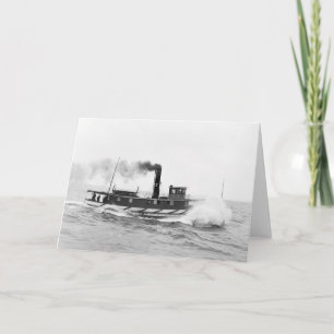 Tarjeta Tugboat William Sprague, finales del siglo XIX