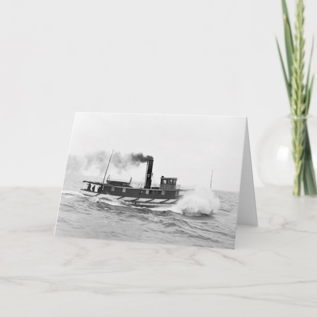 Tarjeta Tugboat William Sprague, finales del siglo XIX (Anverso)