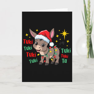 Tarjeta Tuki Tuki Burro Es La Temporada Navideña Mexicana 