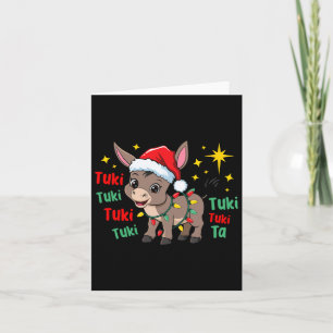 Tarjeta Tuki Tuki Burro Es La Temporada Navideña Mexicana 