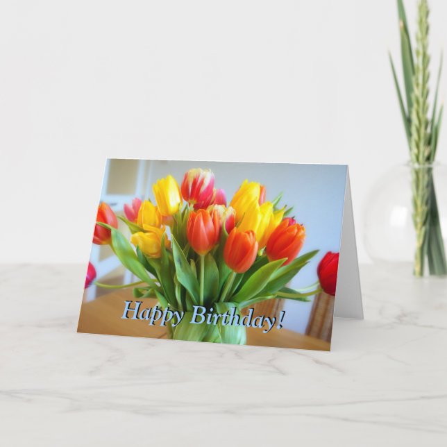 Tarjeta Tulip Birthday (Anverso)