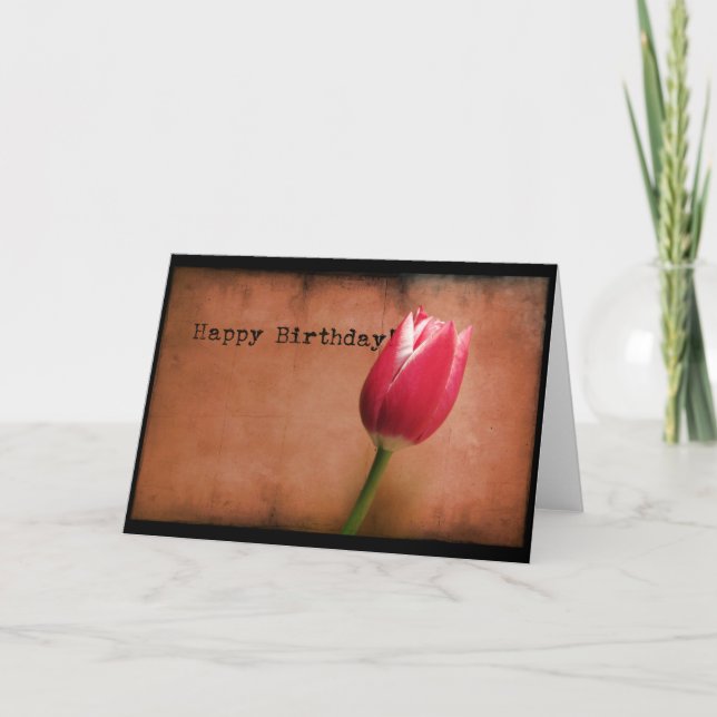 Tarjeta Tulip Birthday (Anverso)