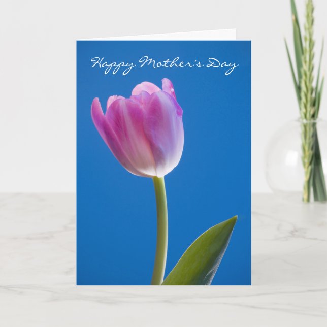 Tarjeta Tulip, feliz día de la madre (Anverso)