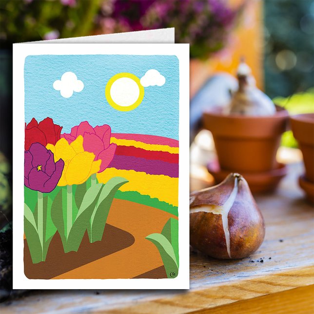 Tarjeta Tulip Field Blank (Subido por el creador)