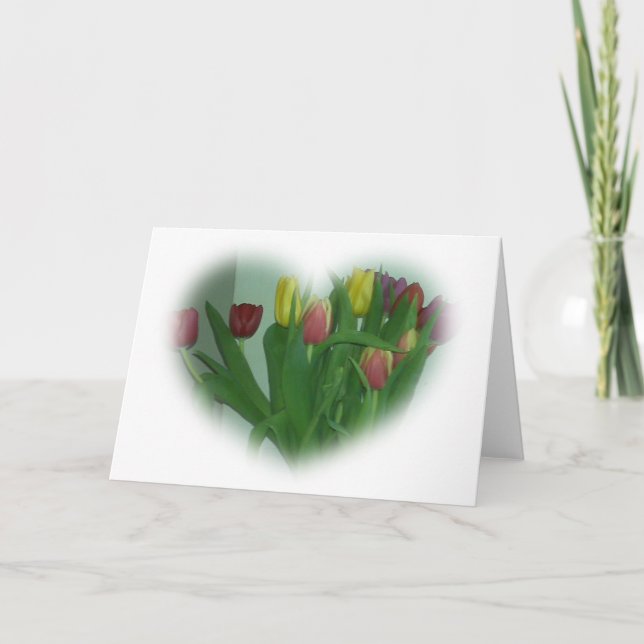 Tarjeta Tulip Heart (Anverso)
