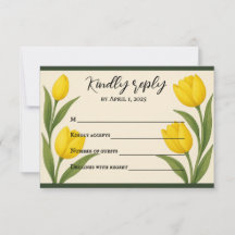 Tarjeta Tulip Reverie RSVP