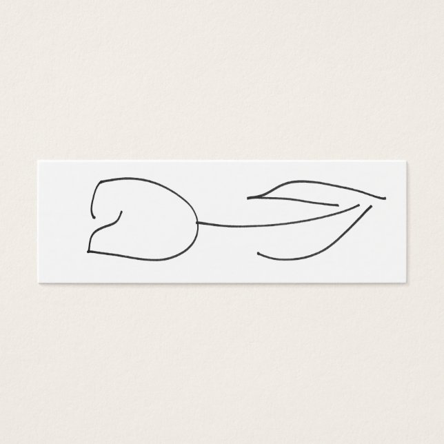 Tarjeta tulipán blanca (Frente)