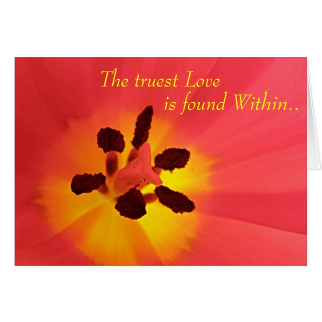 Tarjeta tulipán de amor verdadero (Anverso (Horizontal))