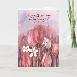 Tarjeta Tulipán de escritura de El día de San Valentín Ani