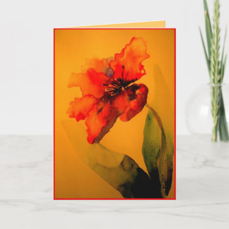 Tarjeta tulipán de loro