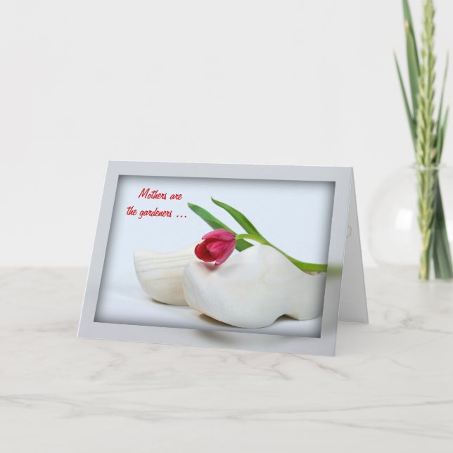 Tarjeta Tulipán rojo holandés (Anverso)