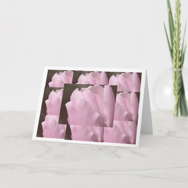 Tarjeta tulipán rosa (Anverso)