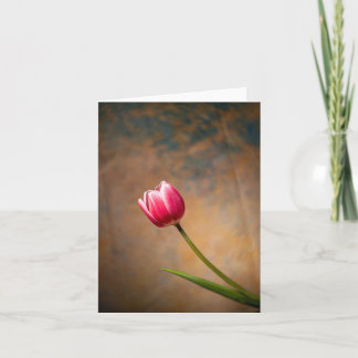Tarjeta Tulipán rosa con un giro