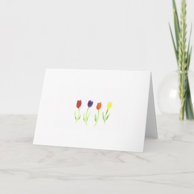 Tarjeta Tulipanes (Anverso)