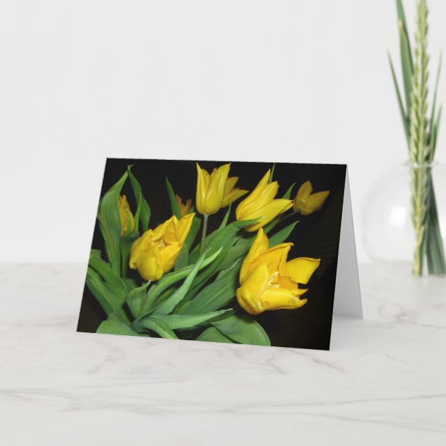 Tarjeta Tulipanes amarillos (Anverso)