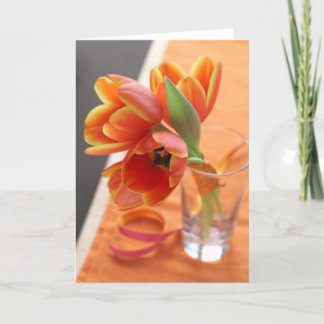 Tarjeta Tulipanes anaranjados