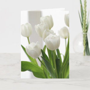 Tarjeta Tulipanes blancos