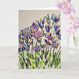 Tarjeta Tulipanes Coloridos de Primavera Saludo