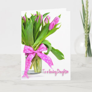 Tarjeta Tulipanes de cumpleaños para hija