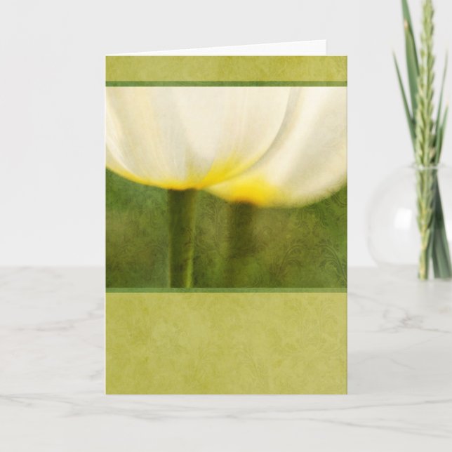 Tarjeta Tulipanes elegantes (Anverso)