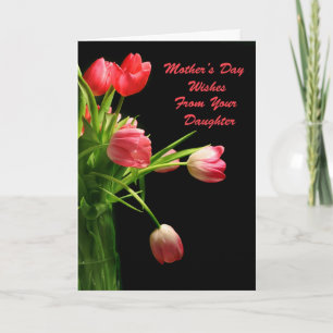 Tarjeta Tulipanes rosados del Día de la Madre