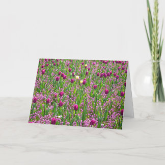 Tarjeta Tulipanes y otras flores