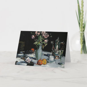 Tarjeta Tulipanes y una olla de café   Samuel John Peploe