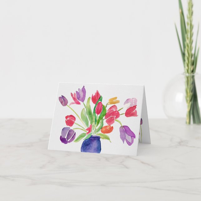 Tarjeta Tulipanos (Anverso)