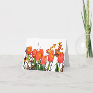 Tarjeta Tulips naranja