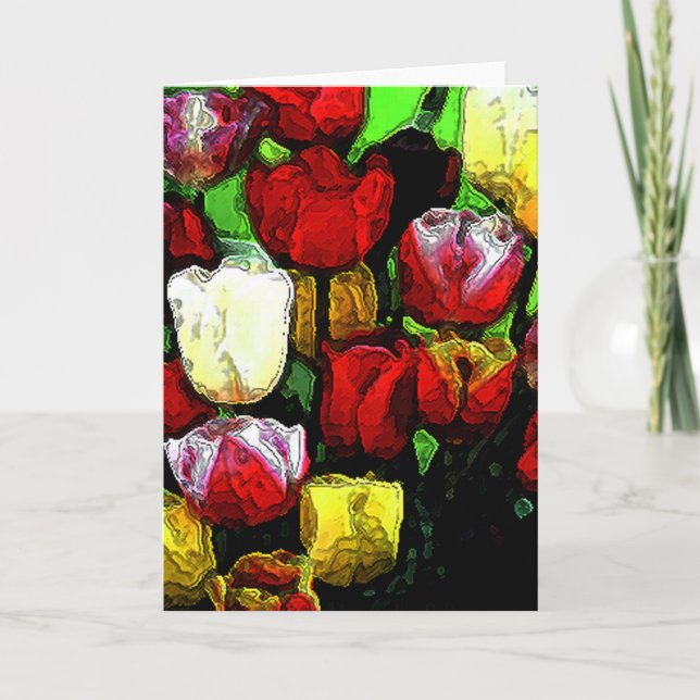 Tarjeta Tulips para mamá (Anverso)