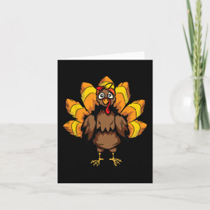 Tarjeta Turco Costume Día de Acción de Gracias Otoño Caída