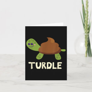Tarjeta Turdle Funny Turno Poop Emoticon