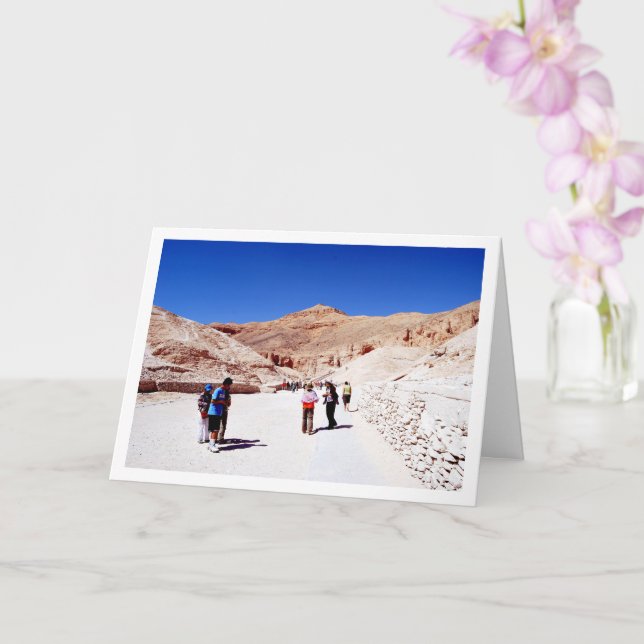 Tarjeta Turistas en el Valle de los Reyes, Luxor, Egipto (Orquídea)