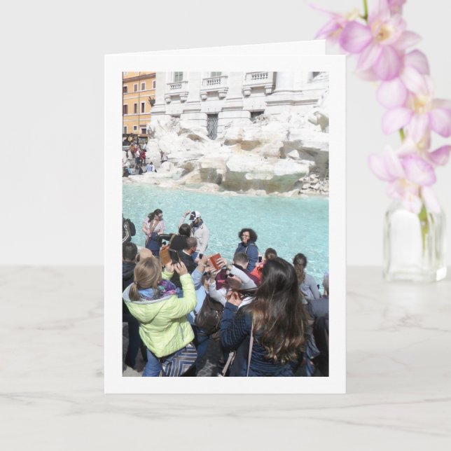Tarjeta Turistas en la Fontana di Trevi, Roma (Orquídea)