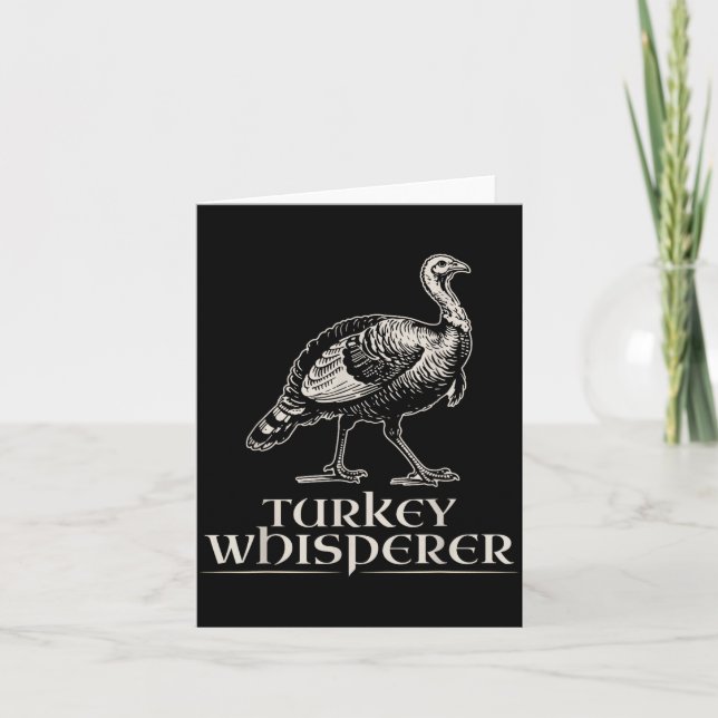 Tarjeta Turkey Whisperer Funny Hunting Gift For Men Women  (Anverso)