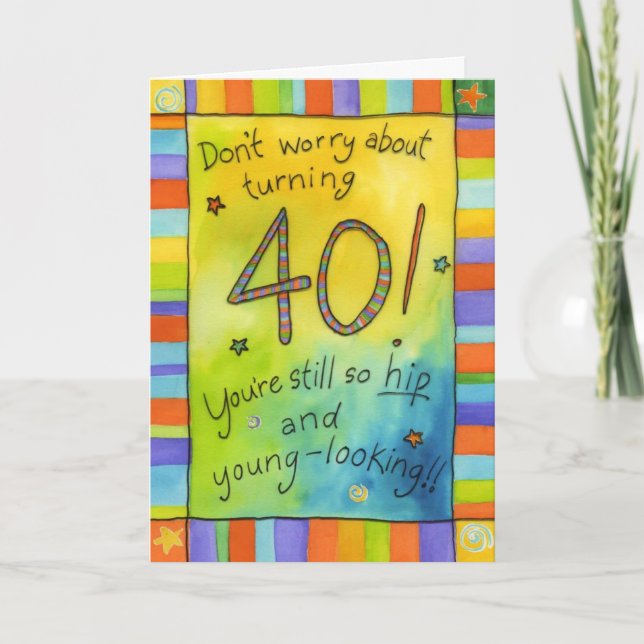 Tarjeta Turning 40 (Anverso)