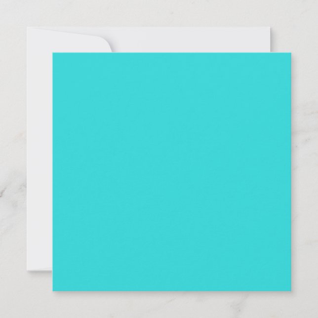 Tarjeta Turquesa Medio Color Sólido (Anverso)