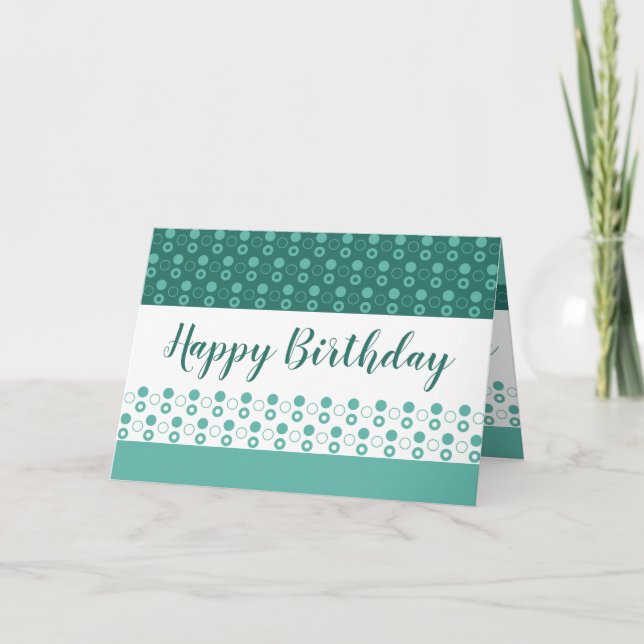 Tarjeta Turquesa Y Blanco (Anverso)