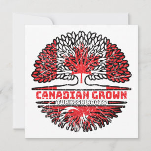 Tarjeta Turquía Bandera de raíces turcas canadienses de ár