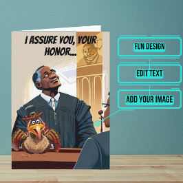 Tarjeta Turquía como un día de Acción de Gracias divertida