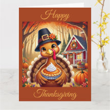 Turquía del peregrino con la piel de calabaza en A