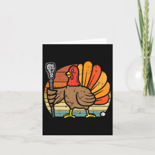 Tarjeta Turquía Lacrosse Retro Thankding Sports Lax Men
