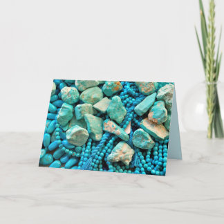 Tarjeta Turquoise Fallen Sky Stone Diciembre Cumpleaños