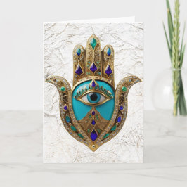 Tarjeta Turquoise Third Eye Hamsa
