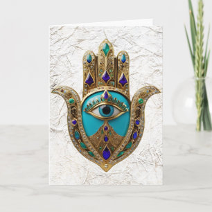 Tarjeta Turquoise Third Eye Hamsa
